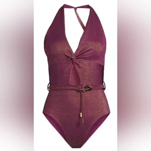 New Time and Tru Women's Sparkle One Piece Swimsuit